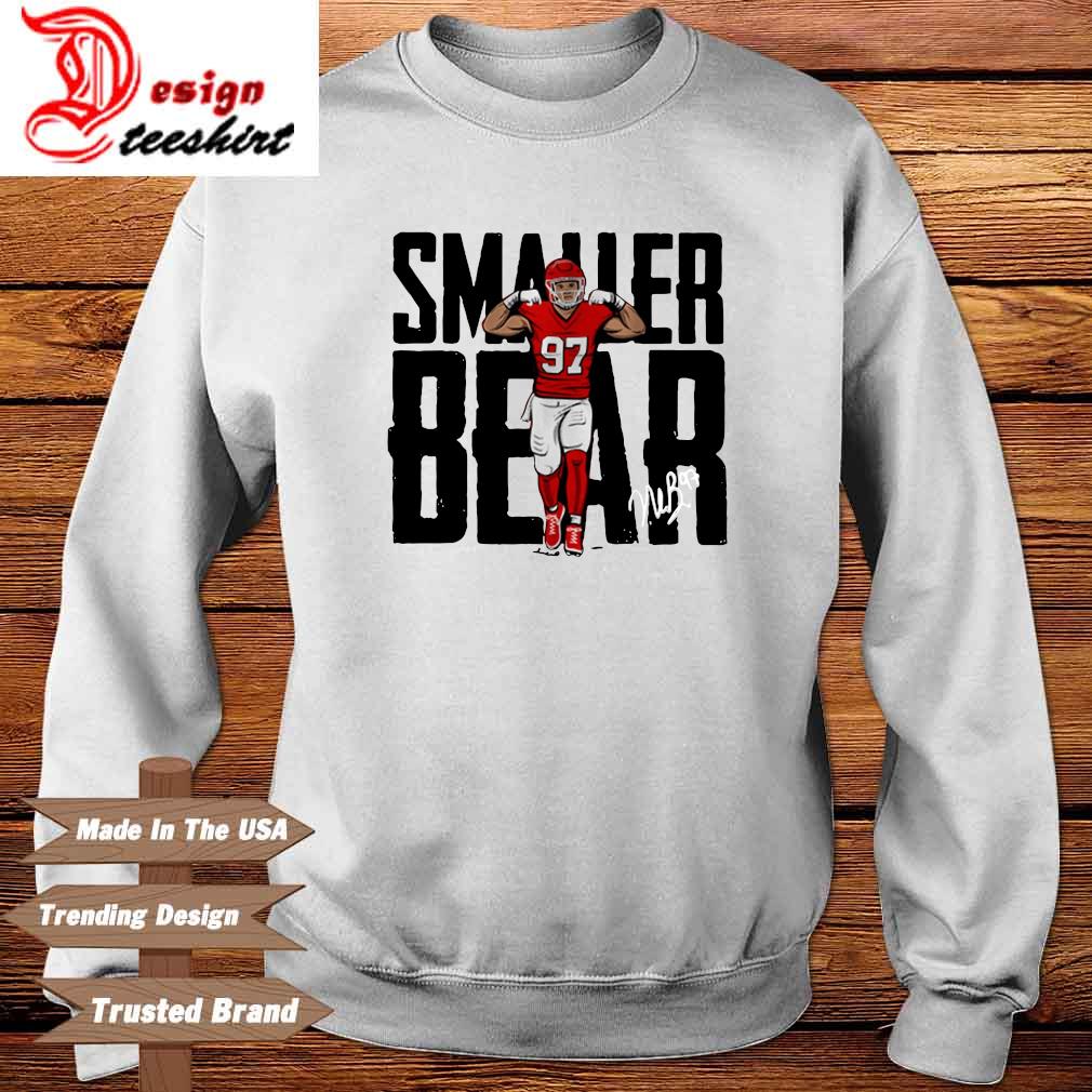 Thunderborne Nick Bosa 97 - SF Niners - Smaller Bear (Single Sided Design) Long Sleeve T-Shirt